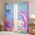 thumbnail image 2 of Erosebridal 3D Axolotl Curtains Pack of 2 (38x45), Underwater World Curtains for Living Room, Cute Animal 30%-50% Black Out Curtains, Bedroom Curtains Bedroom Decorative, 2 of 6