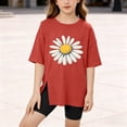 thumbnail image 4 of Tdoqot Girls Graphic T Shirts- Causal Summer Fashion Short Sleeve Cute Kids Basic Tees Red Size 3 T, 4 of 6