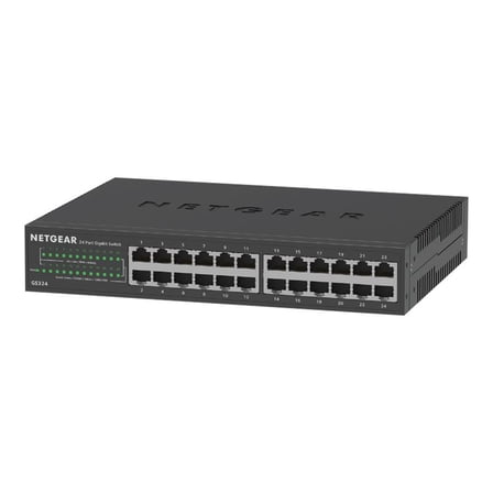 NETGEAR 24-port Gigabit Unmanaged Switch for plug-and-play connectivity - Switch - unmanaged - 24 x 10/100/1000 - wall-mountable, desktop, rack-mountable