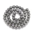 thumbnail image 2 of U8MO 1 Strd Gunmetal Electroplated Natural Lava Round Beads Bumpy Stone Spacer 4~10mm-4mm-89pcs/Strd, 2 of 2
