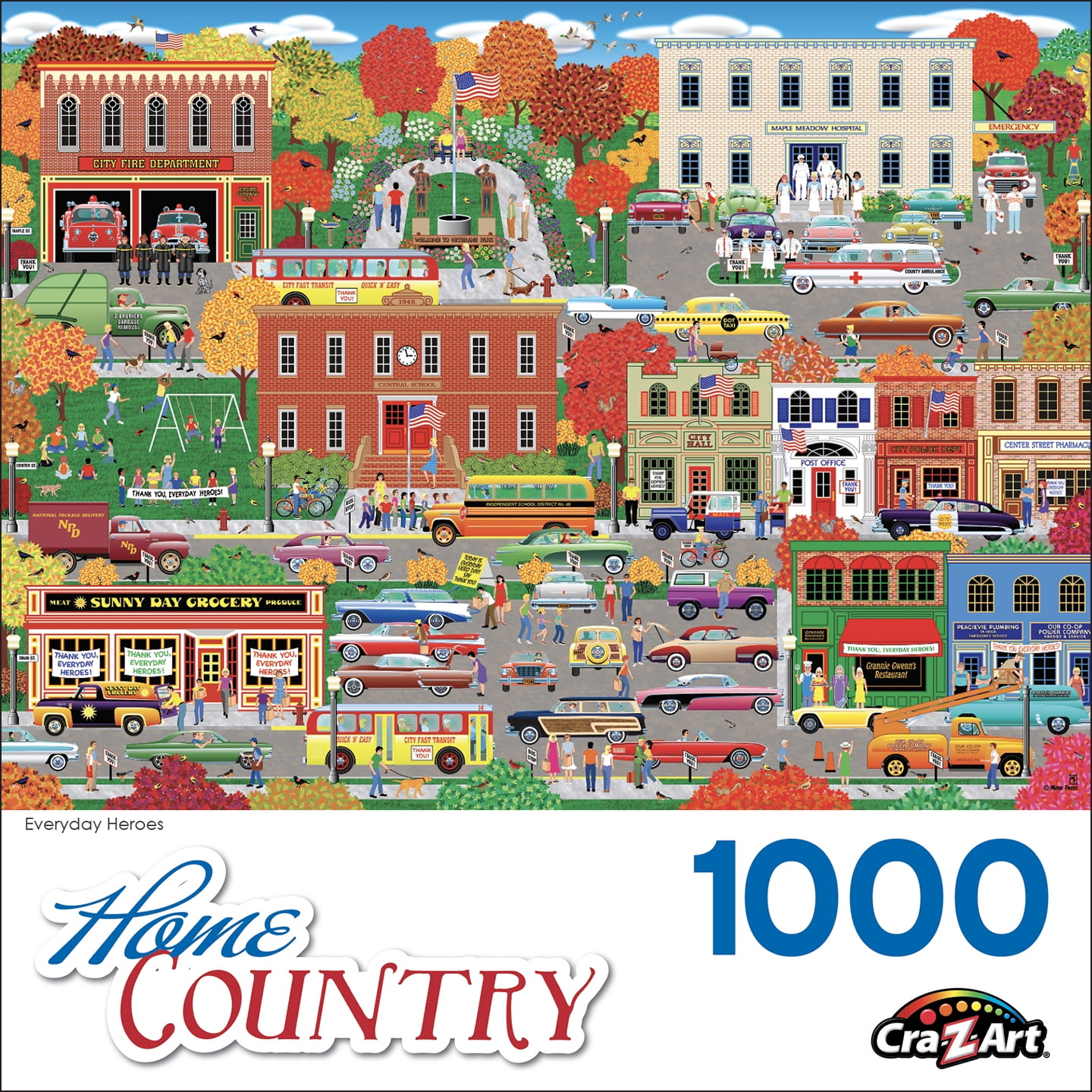 Cra-Z-Art Home Country 1000-Piece Everyday Heroes Adult Jigsaw Puzzle ...