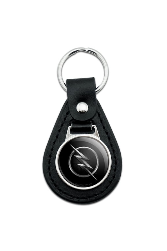 Black Leather The Flash TV Series Zoom Logo Keychain