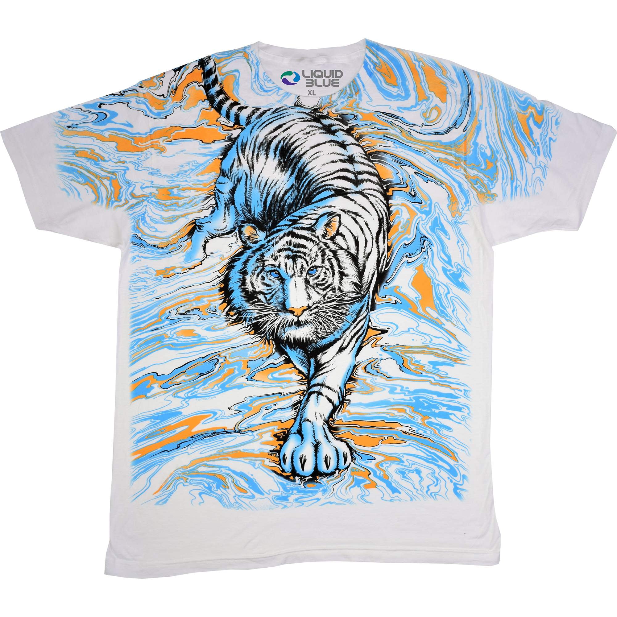 liquid blue tiger shirt