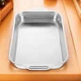 thumbnail image 1 of Minkissy Grilling Pan Stainless Steel Roasting Pan Home Kitchenware 1Pack, 1 of 7
