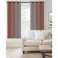 thumbnail image 2 of Dark Orange Grey Ombre Blackout Curtains 54 Inches Long for Bedroom, Modern Gradient Abstract Art Thermal Insulated Room Darkening Black Out Window Curtain Panels Grommet Drapes for Living Room, 2 of 8