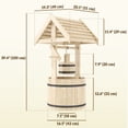 thumbnail image 3 of Outsunny Puits à Souhaits d'Extérieur en Bois avec Seau Suspendu, Naturel, 3 of 10