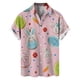thumbnail image 3 of Camisas hawaianas con estampado 3D de conejos y huevos de Pascua para hombre, ropa de playa para mujer, camisetas kawaii para niños, blusas con botones, 3 of 5