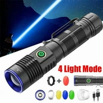 50000000 Lumens Super Bright LED Tactical Flashlight Rechargeable LED Work Light