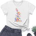thumbnail image 4 of Weiqiqre Women's Clothing Happy Easter T Shirt Easter Bunny Shirt Cute Rabbit Graphic Tee Gift Spring Tees Tops, 4 of 4