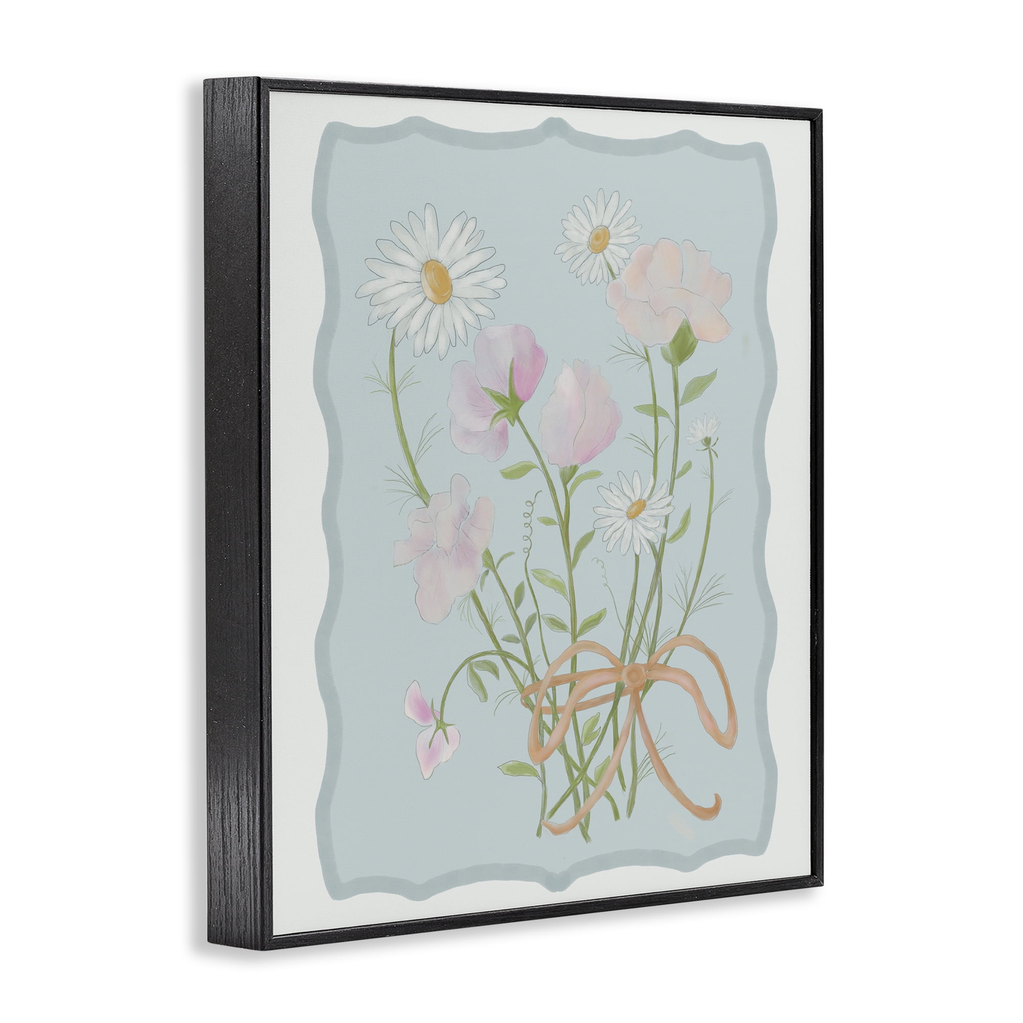 Spring Cottage Clippings Black Framed Giclee Art, design by Leslie Hermosa
