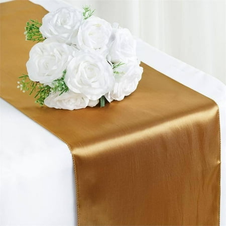 Efavormart 10 PCS of Premium SATIN Table Top Runner For Weddings Birthday Party Banquets Decor Fit Rectangle and Round