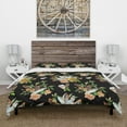 thumbnail image 3 of Designart 'Watercolor Painting of Chrystals, Feathers and Roses' Floral Duvet Cover Set, 3 of 4