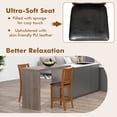 thumbnail image 3 of Exdeerjoy 2-Piece 25.5" Bar Chair Set with Backrest Padded Seat Footrest Rubber Wood Frame, 3 of 7