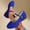 Blue, variant on Women's Mary Jane Wedge Shoes One Strap Shallow Mouth Loafers Moccasins Polyester Blend Solid Color Casual Fashion Comfortable Walking Driving Shoes