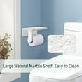 thumbnail image 6 of Marble toilet paper holder with holder, stainless steel screw wall mounted, bathroom and toilet tissue roll holder, 6 of 6