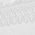 thumbnail image 2 of Violet Linen Legacy Cobblestone Design, Macrame Lace Border, Polyester Jacquard, White, 52 Inch by 70 Inch, Seats 4 to 6 Pepole, Rectangle Tablecloths, 2 of 6