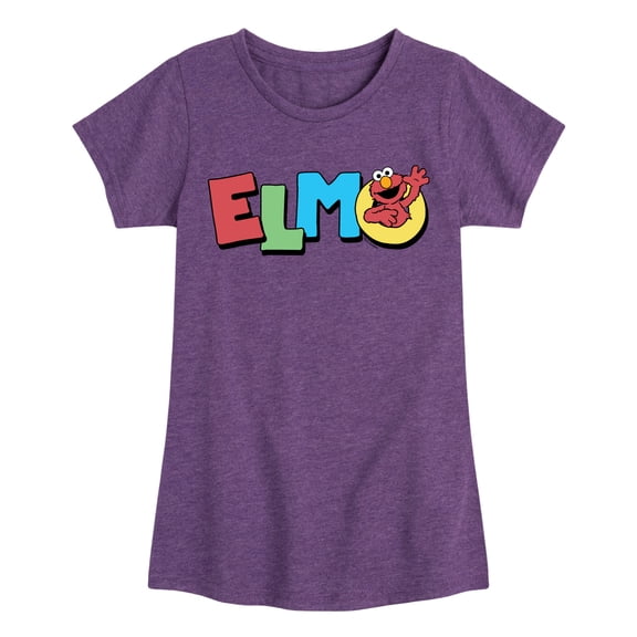 Sesame Street - Elmo - Girls Fitted Short Sleeve Graphic T-Shirt