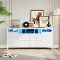 thumbnail image 2 of 10 Drawers (6+4) Long Mdf Fabric Drawer Tv Cabinet, 2 of 9