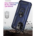 thumbnail image 6 of Compatible with iPhone 13 Pro Case Heavy Duty Rugged Full Body Scratch Proof Shockproof Screen Camera Protection Built-in 360 Ring Kickstand Cover Blue, 6 of 16