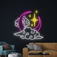 thumbnail image 2 of Handmadetneonsign Moon Cloud Neon Sign, Moon Cloud Neon Art Decor, Moon Home Bedroom Wall Decor, 2 of 5