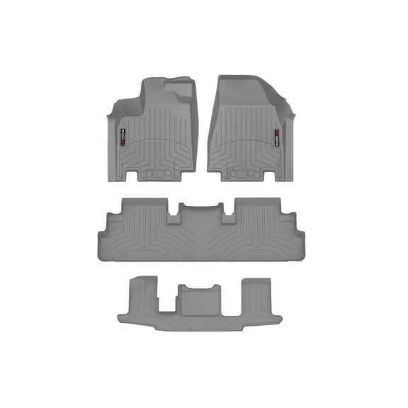 WeatherTech Custom Fit FloorLiners compatible with 2022-2026 Nissan Pathfinder - Complete Set (1st, 2nd, & 3rd Row), Grey