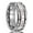 silver, variant on 8mm Wide Tungsten Steel with a Circle of Diamonds Combination Ring Men's Ring