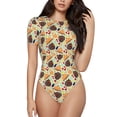 thumbnail image 1 of Balery Thanksgiving Body de cuello redondo de manga corta para mujer Tops de manga corta Tops básicos-XX-Large, 1 of 7