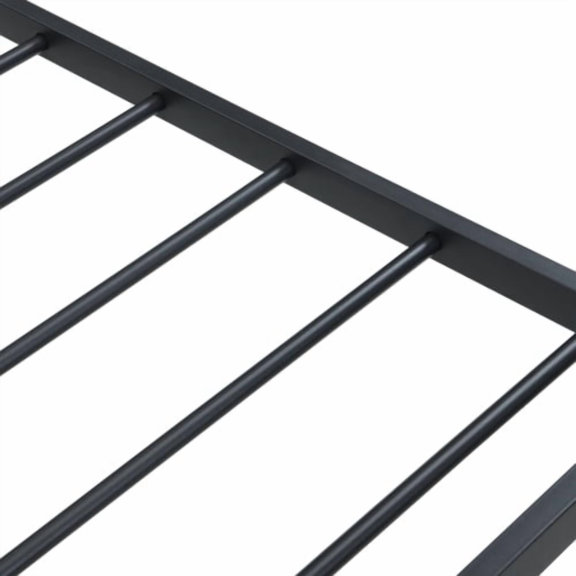 Euroco Metal Twin Size Platform Bed Frame, Heavy Duty Metal Bed, Black