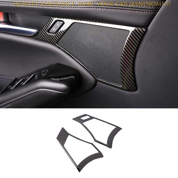 Suitable for Mazda 3 Axela 19-23 Carbon fiber pattern inner door handle horn f for Ram e trim -
