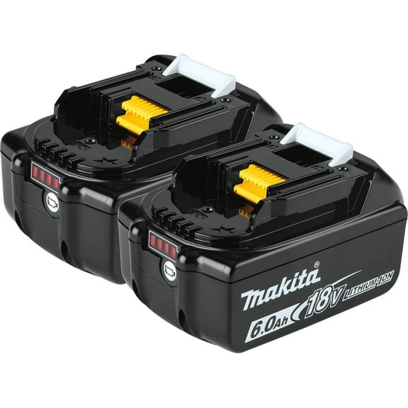 Makita BL1860B-2 2-Piece 18V LXT Lithium-Ion Batteries (6 Ah)