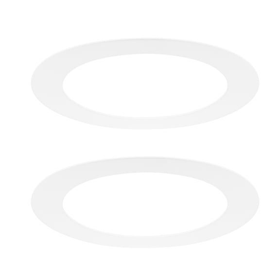 Uxcell 2-Pack Goof Rings for 6" Recessed Lights, 6.3" ID 8.7" OD Durable Plastic Trim Ring Flush Mount White