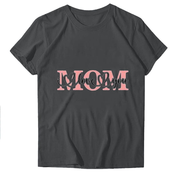 Blusas de Manga Corta para las Mujeres Divertido Impreso Cuello Redondo Tee, Vintage Humor Gráfico Blusas de Primavera para las Mujeres