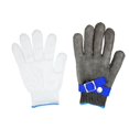 thumbnail image 6 of Anti-cut Gloves, 316 Stainless Steel High Strength Level 5 Gloves High Film Polyethylene Cut Resistant Hand Protection for Butcher Installation with White Nylon Glove, XL, 6 of 11