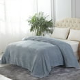 thumbnail image 2 of All Season Lightweight Plush Fleece Blanket Queen Size, 280GSM Soft Warm Flannel Bed Blanket- No Fading,Shrink Resistant Solid Grey, 2 of 8