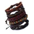 thumbnail image 4 of DIYOO WREA Braided Woven Leather Bracelets, 6 Pieces, 4 of 9