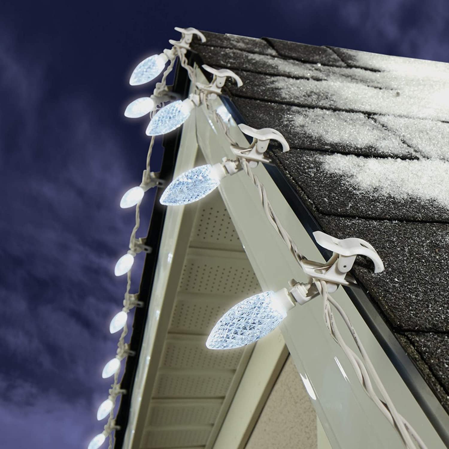 NOMA C9 LED Quick Clip Christmas Lights Builtin ClipOn String