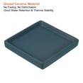 thumbnail image 3 of Uxcell 5" Ceramic Square Planter Saucer Flower Pot Drip Tray Coaster, Blue 2 Pack, 3 of 6