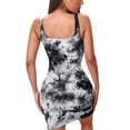 thumbnail image 5 of Coduop Women's Tie Dye Sleeveless Tank Dress Notched Neck Short Bodycon Dress, 5 of 7