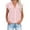 Pink, variant on HONHUZH Button Down Shirts for Women 2024 Summer Fashion Lapel Button-up Short-sleeved Shirt 2XL