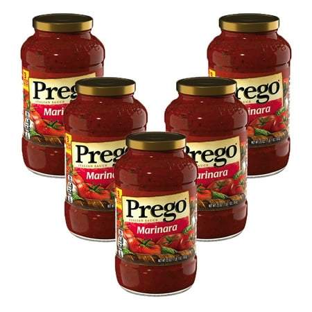 (5 Pack) Prego Marinara Italian Sauce, 23 oz. (The Best Marinara Sauce In A Jar)