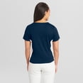 thumbnail image 2 of Women's WEAR by Erin Andrews  Navy Houston Astros Notch Neck Cropped T-Shirt, 2 of 4