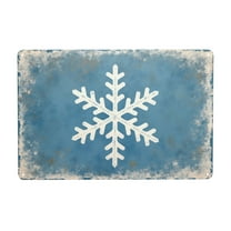 8X12inch Winter Snowflake Vintage Metal Tin Sign Winter Wall Decor For Home Living Room Bedroom Outdoor Outside Rustic Wall Decoration