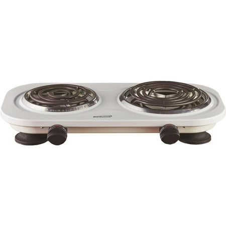 Brentwood TS-361W 1500w Double Electric Burner,