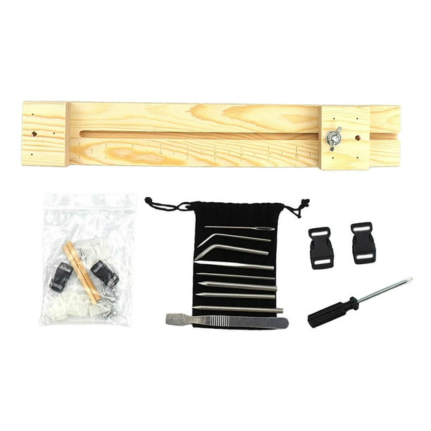 Ajustable Paracord Jig Bracelet Maker , madera DIY Paracord tejido trenzado 9 piezas Cola fabricante de pulseras