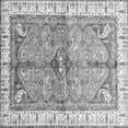 thumbnail image 1 of Ahgly Company Indoor Square Geometric Gray Traditional Area Rugs, 8' Square, 1 of 4