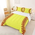 thumbnail image 2 of Erosebridal Baseball Softball Full Size Comforter Sets for Kids, Sport Game Bedding Sets, 1 Comforter and 2 Pillowcases, 2 of 6