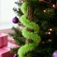 thumbnail image 4 of EclipseJewels Faux Fur Christmas Garland in Lime Green, Fluffy Tree Hanging Decor for Xmas Holiday Indoor Outdoor Party Decoration and Festive Mantel Display, 4 of 5
