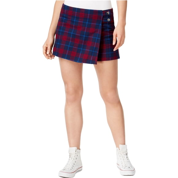 Falda Skort Bebop a cuadros con envoltura sintética para mujer rojo 15