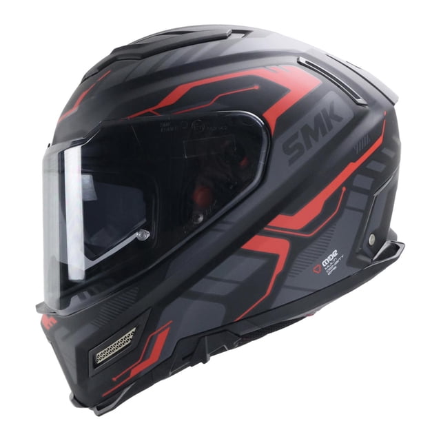 Casco Smk Agnar Negro Mate Tektron Ma263 Mica Humo Cerrado Svs negro M