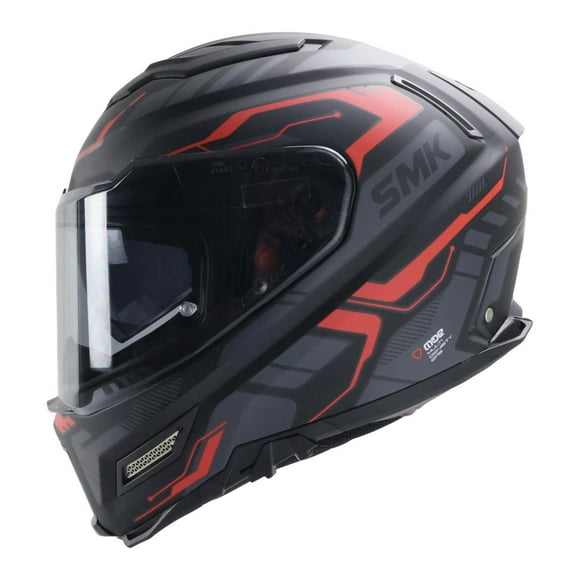 Casco Smk Agnar Negro Mate Tektron Ma263 Mica Humo Cerrado Svs negro M